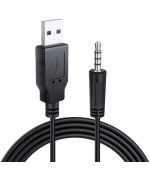 USB-Jack audio adapter cable from 3.5mm 1m black WB856 
