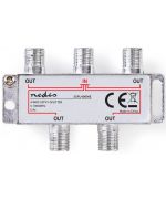 Splitter F CATV Attenuation max. 8.0dB 5-1000MHz 4 outputs ND7000 Nedis