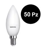50 Pezzi - Lampada LED C37 5W attacco E14 candela - luce calda - SERIE LUNA 5128-50 Shanyao