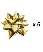 Coccarda decorativa giallo metal 7cm confezione da 6 pezzi Christmas Gifts ED4128 Christmas Gifts