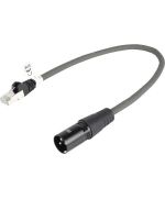 Cable digital XLR XLR 3p (M) - Conector RJ45 / s 0.30 m Gris oscuro SX600 Sweex