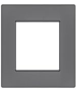 Placca 2 posti grigio Soft Touch compatibile Vimar Plana EL2436 