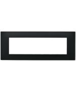 Vimar Plana compatible 7-place black Soft Touch cover plate EL3112 