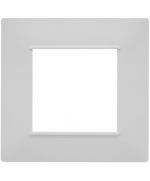 Placca 2 posti bianca Soft Touch compatibile Vimar Plana EL3968 
