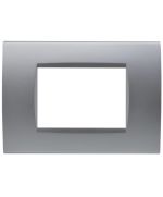 Living International compatible 3-place silver Soft Touch plate EL2444 