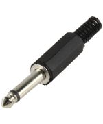Mono connector 6.35 mm Male PVC Black ND1075 Valueline