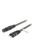 Câble stéréo XLR 3p (F) XLR - 2x RCA mâle, 3,0 m, gris foncé SX320 Sweex
