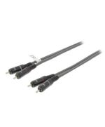 Cable de audio estéreo 2x RCA macho - 2x RCA macho 3 m gris oscuro SX120 Sweex