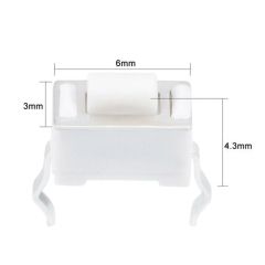 Pulsante tattile da PCB - confezione 10 pezzi NOS100991 