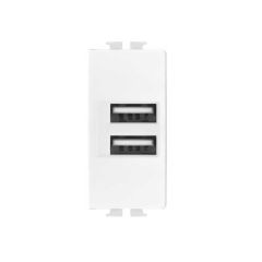 Alimentador doble USB compatible con Matix 5V 2A Blanco EL2047 