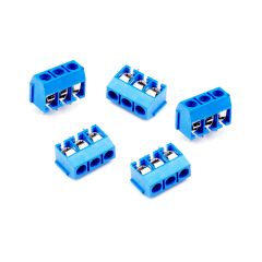 Morsetti per cavi elettrici circuito stampato pcb a vite 3 POLI, DRITTO 5mm ND5322 