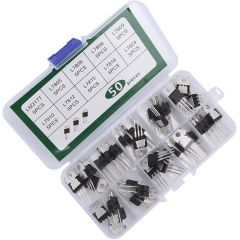 Transistor regolatore di tensione a 3 pin kit da 50 pezzi vari modelli LM317T/L7824 WB2393 