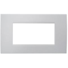 Placca 4 posti bianca Soft Touch compatibile Living International EL2331 