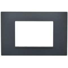 Placca 3 posti antracite Soft Touch compatibile Vimar Plana EL2447 