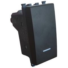 Deviatore nero  con spia compatibile Vimar Arké EL262 