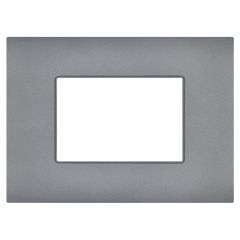 Placca 3 posti grigio compatibile Vimar Ark&eacute; EL314 
