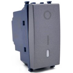 Interruttore bipolare grigio compatibile Vimar Ark&eacute; EL377 