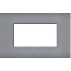 Placca 4 posti grigio compatibile Vimar Ark&eacute; EL384 