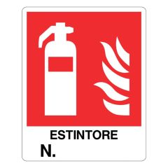 Cartello segnaletico estintore n&deg; 20x30cm WB2183 
