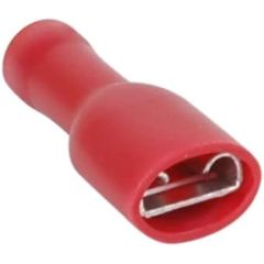Connettore faston femmina isolato 6.3mm rosso 0.5-1.5mm confezione da 100 B4500 