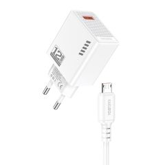 Caricatore micro USB  5V/2.4A 12W bianco KSC-1236 F4185 Kakusiga