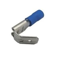 Connettore Faston doppio 6,3 mm blu per cavi 1,5-2,5 mm&sup2; confezione da 100 B2030 