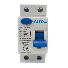 Interruttore magnetotermico differenziale 2 Poli 16A 30mA FATO E9080 FATO