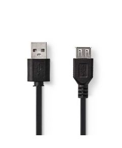 Cavo USB 2.0 - A maschio - A femmina - 0.2 m - Nero ND1885 Nedis