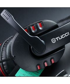 Tucci X6 Gaming-Kopfhörer mit Mikrofon - Rote Farbe MOB1095 Tucci