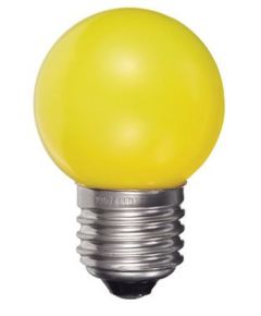 Ampoule sphérique Ping 0.5W E27 jaune Duralamp N228 Duralamp