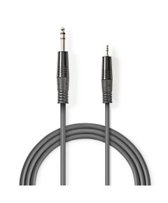 Stereo-Audiokabel 6,35 mm Stecker - 3,5 mm Stecker 3,0 m Dunkelgrau ND2630 Nedis