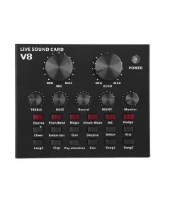 Sound Card V8 Adjustable Live Sound Card V2021 
