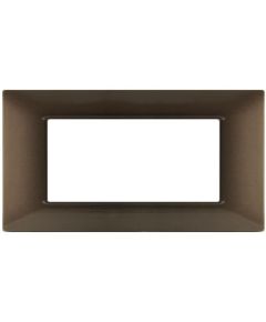 Placca 4P Tecnopolimero 14x8cm Rame compatibile Vimar Plana EL1966 