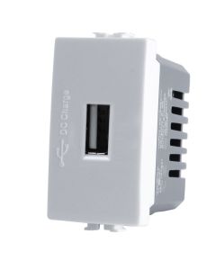 Alimentatore presa USB 5V 2A Bianco compatibile Matix EL2061 