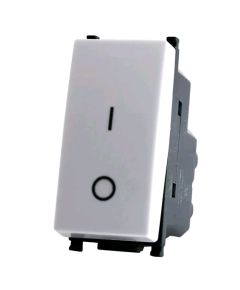 Weißer zweipoliger Schalter, kompatibel mit Vimar Plana EL2100 