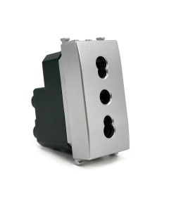 Bivalent 10-16A 250V gray Vimar compatible socket EL1563 