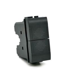 Doble Pulsador 10A-250V negro compatible con serie Living International EL2134 