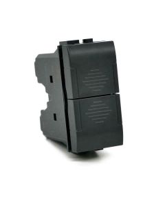Doppio Pulsante 10A-250V nero compatibile con serie Living International EL2134 