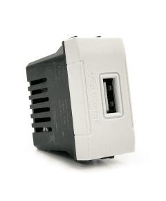 Alimentatore presa USB 5V 2A bianco compatibile Living International EL2202 
