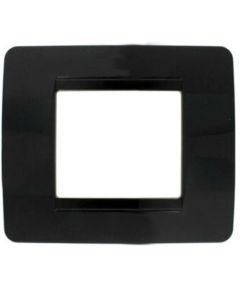 Placca 2 posti nera compatibile Matix EL1947 