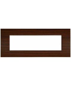 Placca 7 posti ciliegio compatibile Living International EL2179 