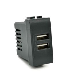 Doppeltes USB-Netzteil 5V 2A schwarz kompatibel Living International EL2302 
