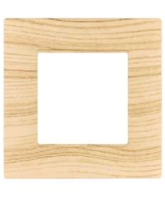 Placca 2 posti quadrata abete compatibile Vimar Plana EL432 