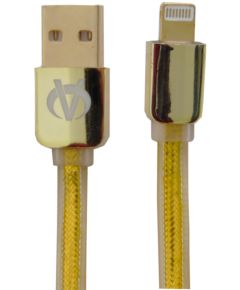 1m flat golden USB Lightining and charging cable WB860 