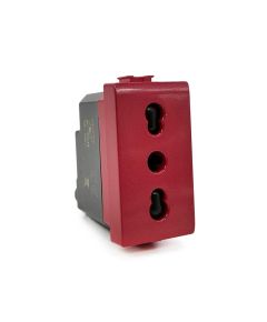 Bivalent 10-16A socket for signaling dedicated line / emergency red Matix compatible EL2344 