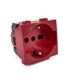 Presa schuko per segnalazione linea dedicata/emergenza rosso compatibile Matix EL2346 