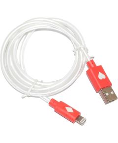 Cavo di ricarica e sincronizzazione USB Lightning LED rosso 1m WB1014 