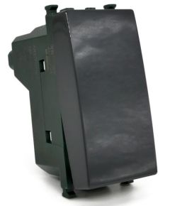 Deviatore unipolare 16A-250V nero compatibile Vimar Plana EL2366 