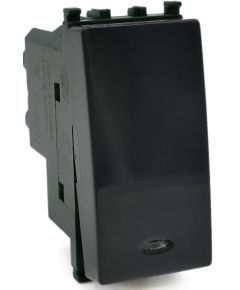 Invertitore con spia luminosa 16A 250V Nero compatibile Vimar Plana EL2388 