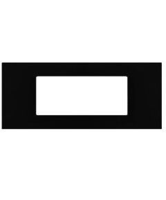 Placca 7 posti nera compatibile Vimar Plana EL2420 